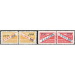 1948/50 - Pacchi postali alti valori con soprast. del nuovo valore 100 £ su 50 giallo e rosso e 200 £ su 25 carminio ed azzurro,