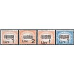 1936/39 - Segnatasse soprast. con nuovo valore, serie n° 50/53. Cert.: IC. Cat. € 1.500 (**)