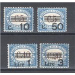 1940 - Segnatasse del 1939 con nuovi valori in soprastampa, serie n° 60/63 con ottima centratura. Cert.: IC. Cat. € 450 (**)