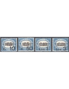 1940 - Segnatasse del 1939 con nuovi valori in soprastampa, serie n° 60/63. Cat. € 225 (**)
