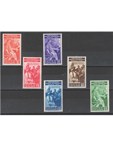 1935 - Congresso Giuridico, serie n° 41/46 con ottima centratura. Cert.: Biondi. Cat. € 2.025 (**)