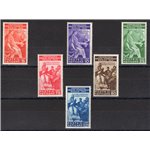 1935 - Congresso Giuridico, serie n° 41/46. Cert.: IC. Cat. € 1.350 (**)