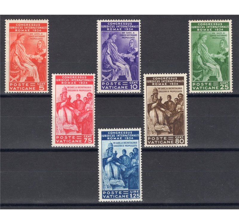 1935 - Congresso Giuridico, serie n° 41/46. Cat. € 450 (*)