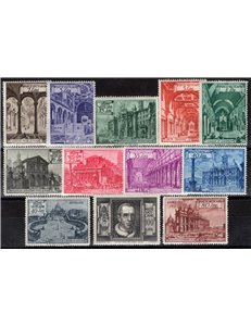 1949 - Basiliche, serie n° 122/31 + Ex 11/12. Cat. € 170 (**)