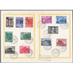 1949 - Basiliche, serie n° 122/31 + Ex 11/12 su folder ufficiale delle Poste Vaticane. Cat. € 400 (U)