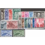 1949 - Annata completa con posta aerea, n° 122/39 + P.A. 18/19. Cat. € 399 (**)