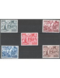 1951 - Calcedonia, serie n° 149/53. Cat. € 120 (**)