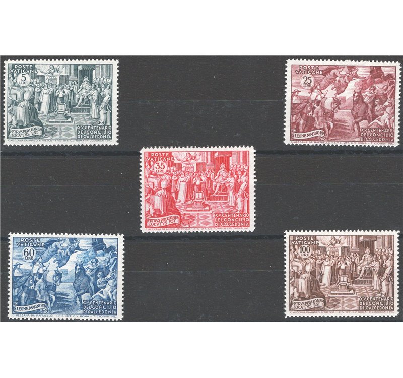 1951 - Calcedonia, serie n° 149/53. Cat. € 120 (**)