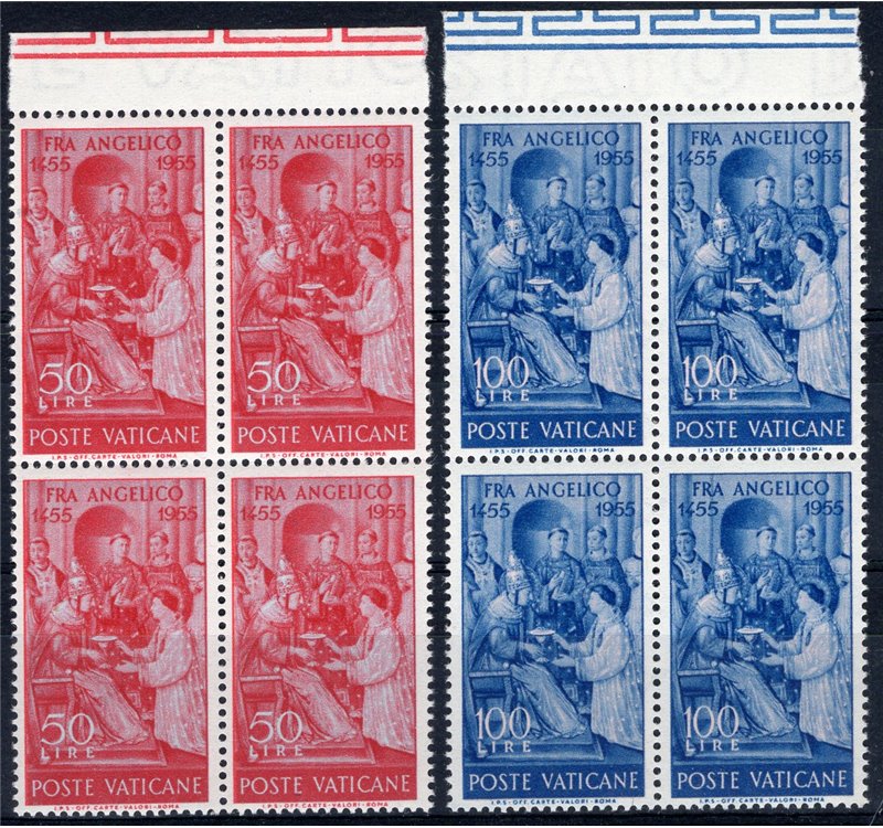 1955 - Fra Angelo, serie n° 195/96. Cat. € 40+ (**)
