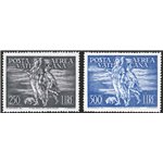 1948 - P.A. Tobia, serie n° 16/17 ottima centratura. Cert.: IC. Cat. € 1.050 (**)