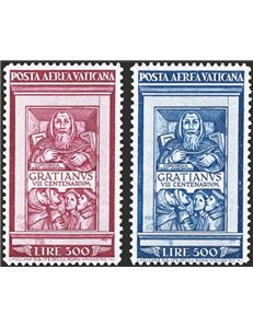 1951 - P.A. Graziano, serie n° 20/21 con ottima centratura. Cert.: IC. Cat. € 675 (**)