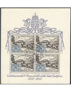 1951 - BF Centenario del Francobollo, n° 1. Cert.: IC. Cat. € 275 (U)