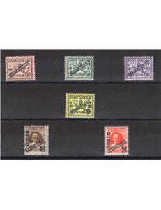 1931 - Segnatasse Conciliazione soprast., serie n° 1/6. Cat. € 225 (**)