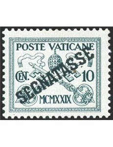 1931 - Segnatasse 10 c. verde scuro su verde senza la stampa della cornice di "T" con ottima centratura, n° 2A. Cert.: IC. Cert.