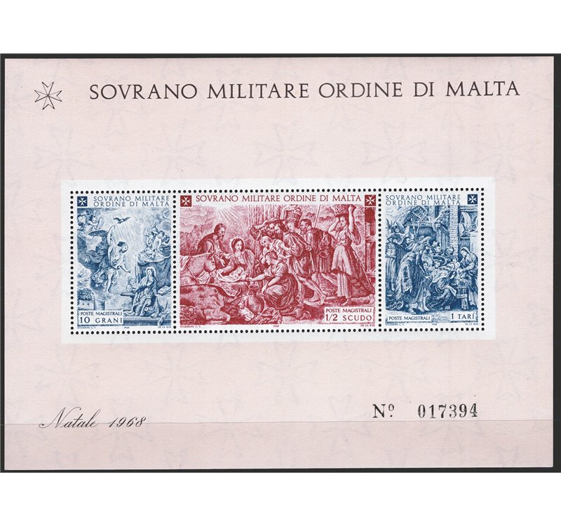 S.M.O.M. - 1968 - BF Natale, n° 1. Cat. € 65 (**)