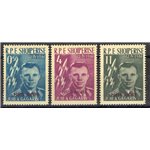 Albania - 1962 - P.A. F.lli Gagarin con soprast. in rosso "Posta Ajrore”, serie n° 57/59. Cat. € 135 (**)