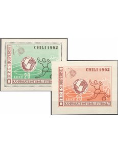 Albania - 1962 - BF Turismo, i due foglietti dent. e non dent., n° 6E. Cat. € 120 (**)
