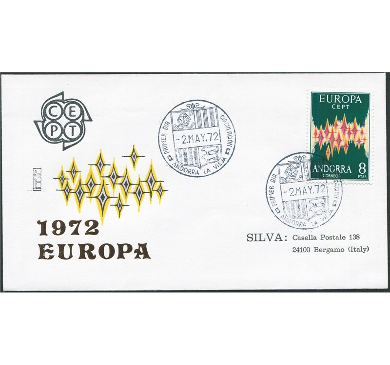 Andorra Spagnola - 1972 - Europa FDC n° 64A