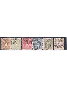 Austria - 1883 - Aquila bicipite dent. 9½, n° 40/45. Cat. € 135 (U)