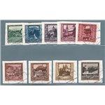 Austria - 1923 - Vedute, serie n° 304/12 su frammenti. Cat. € 110 (U)