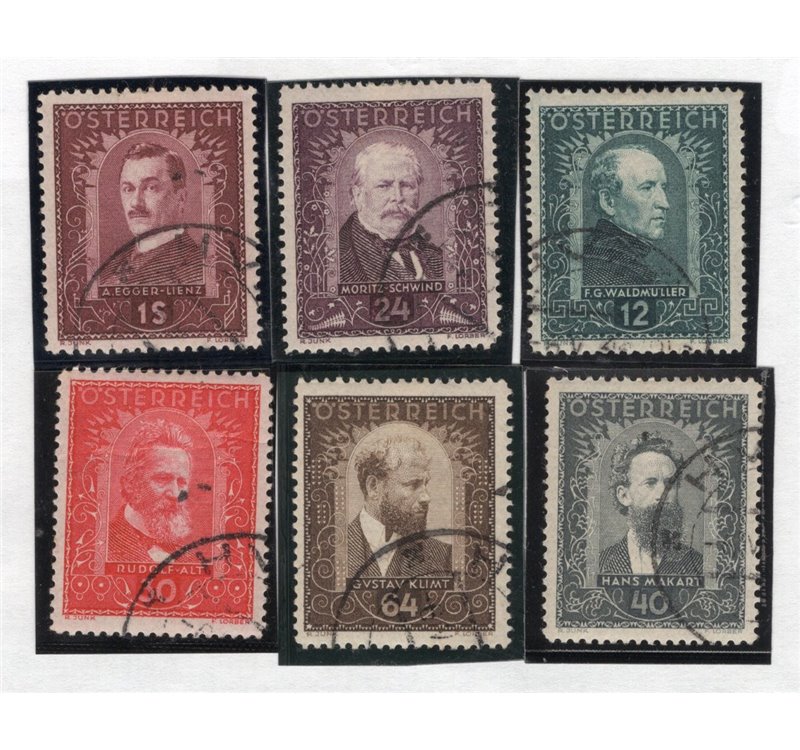 Austria - 1932 - Pittori, serie n° 420/25. Cat. € 335 (U)