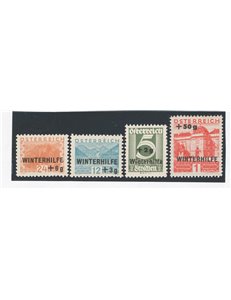 Austria - 1933 - Soccorso invernale, serie n° 437/440. Cat. € 110 (**)