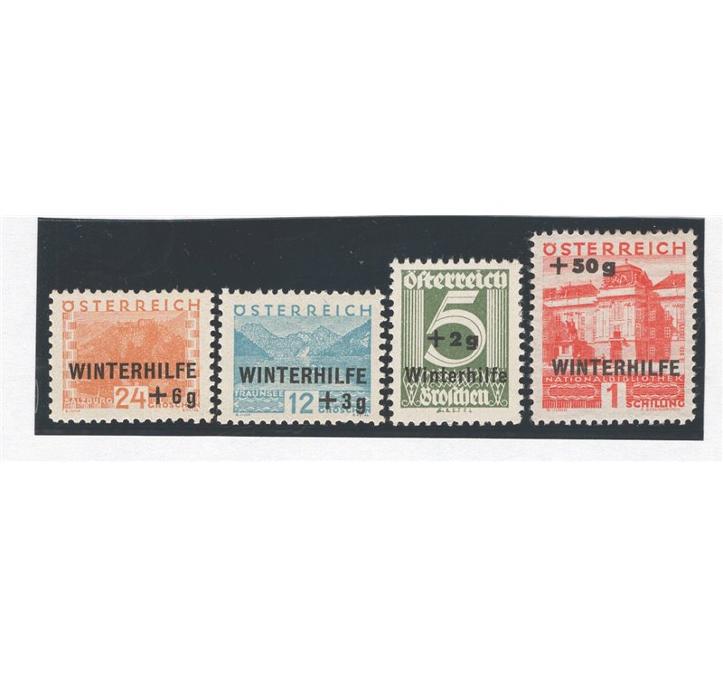 Austria - 1933 - Soccorso invernale, serie n° 437/440. Cat. € 110 (**)