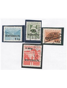 Austria - 1933 - Soccorso invernale, serie n° 437/440. Cat. € 95 (U)