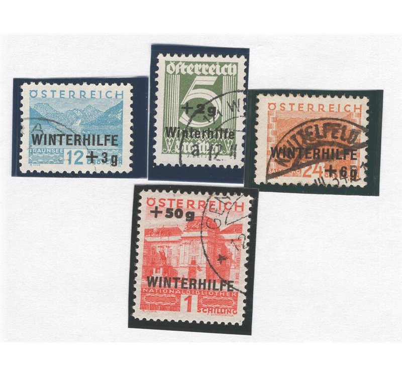 Austria - 1933 - Soccorso invernale, serie n° 437/440. Cat. € 95 (U)