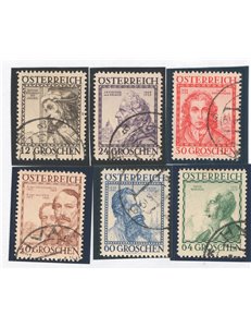 Austria - 1934 - Architetti, serie n° 460A/65. Cat. € 165 (U)