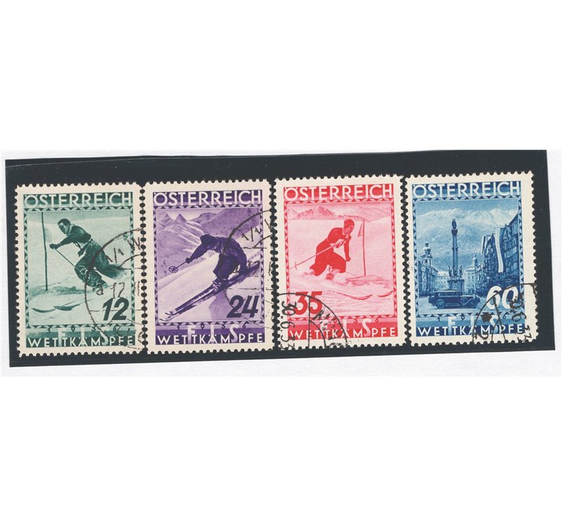 Austria - 1936 - Campionati Internazionali di Sci, n° 477/80. Cat. € 160 (U)
