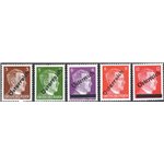 Austria - 1945 - Francobolli di Germania (Hitler) con soprast. in diagonale, n° 534/38. Cat. € 105 (**)