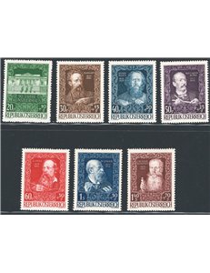Austria - 1948 - Artisti, serie n° 732/38. Cat. € 63 (**)
