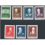 Austria - 1948 - Artisti, serie n° 732/38. Cat. € 63 (**)