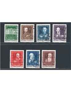 Austria - 1948 - Artisti, serie n° 732/38. Cat. € 58 (U)