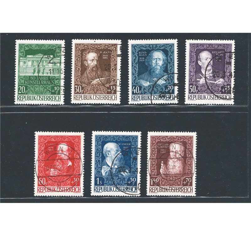 Austria - 1948 - Artisti, serie n° 732/38. Cat. € 58 (U)