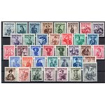 Austria - 1948/52 - Costumi regionali, due serie n° 738/54A + 801/807A. Cert.: IC. Cat. € 365 (**)