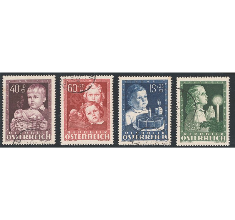Austria - 1949 - Pro Infanzia, serie n° 765/68. Cat. € 110 (U)