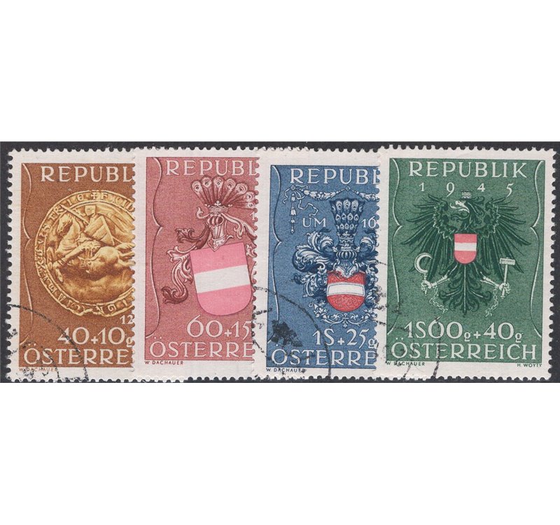 Austria - 1949 - Stemmi, serie n° 773/76. Cat. € 50 (U)