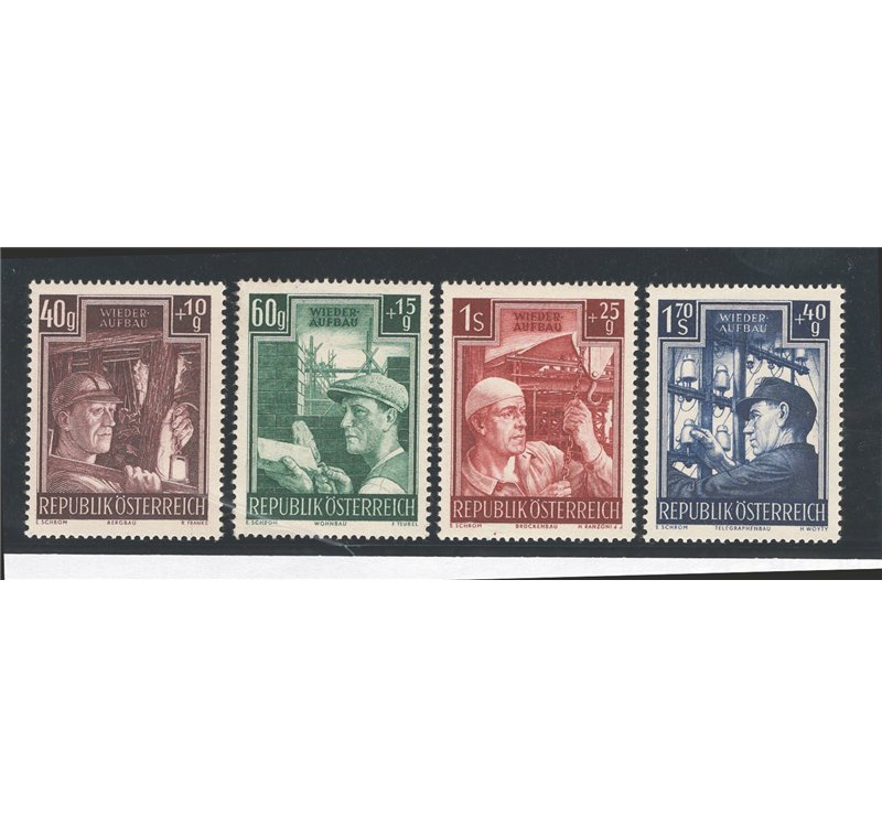 Austria - 1951 - Opere di ricostruzione, n° 794/97. Cat. € 90 (**)