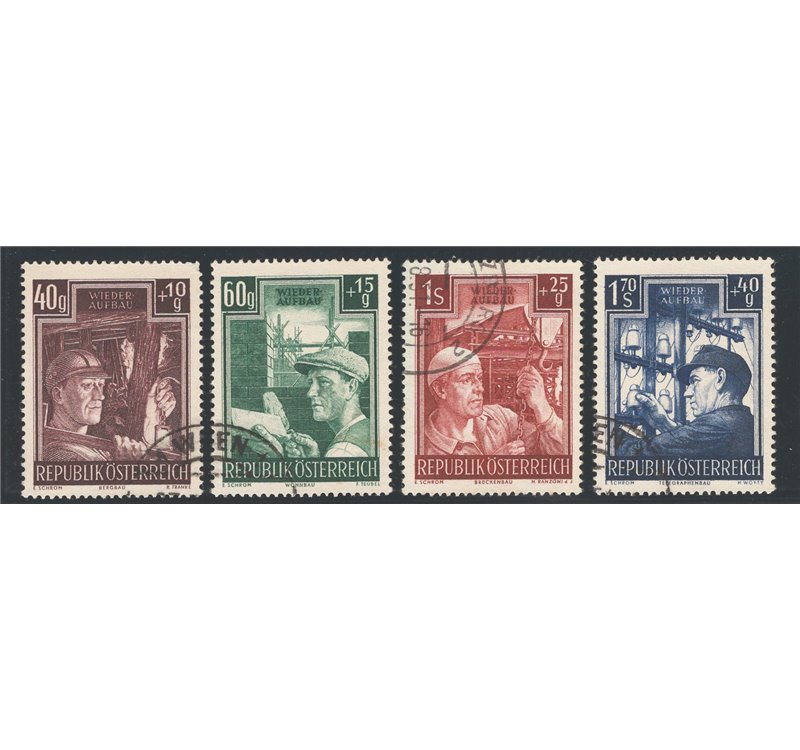 Austria - 1951 - Opere di ricostruzione, n° 794/97. Cat. € 90 (U)