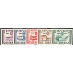 Austria - 1955 - 10° Anniv. della Seconda Repubblica, serie n° 845/49. Cat. € 70 (**)