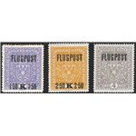 Austria - 1918 - P.A tipi del 1916/18 soprast., serie n° 1/3. Cat. € 60 (**)
