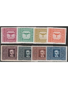 Austria - 1922/24 - P.A. Soggetti allegorici, serie n° 4/11. Cat. € 50 (**)