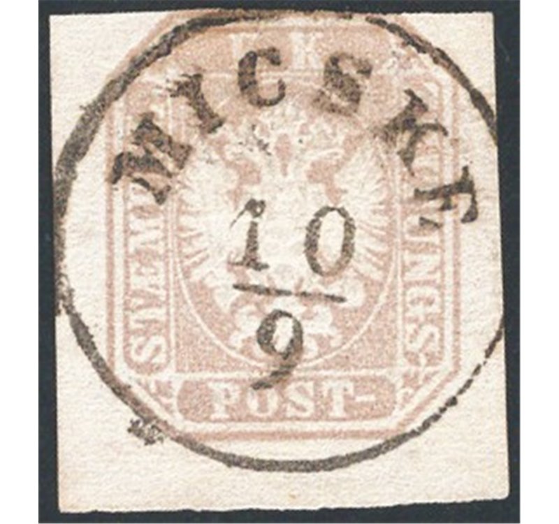 Austria - 1863 - Francobolli per giornali stemma (1,05 k) bruno grigio, n° 8. Cat. € 140 (U)