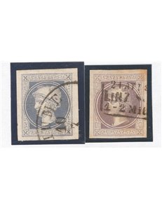 Austria - 1867 - Francobolli per giornali Testa di Mercurio, n° 9/10. Cat. € 95 (U)