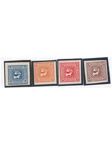 Austria - 1867 - Francobolli per giornali Testa di Mercurio a destra, n° 16A/19A. Cat. € 70 (*)