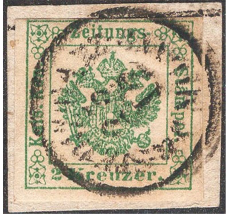 Austria - 1853/59 - Segnatasse Aquila senza il 2 k. verde, serie n° 2. Cat. € 110 (U)