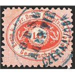 Austria - Compagnia Danubiana di Navigazione - 1868/70 - Cifra in ovale c. 10 rosso, n° 4. Firm.: Raybaudi - AD. Cert.: Apicella