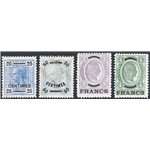 Austria - Uffici Postali a Creta - 1903/5 - Francobolli d'Austria del 1899 con linee brillanti e nuova soprast. in valuta france